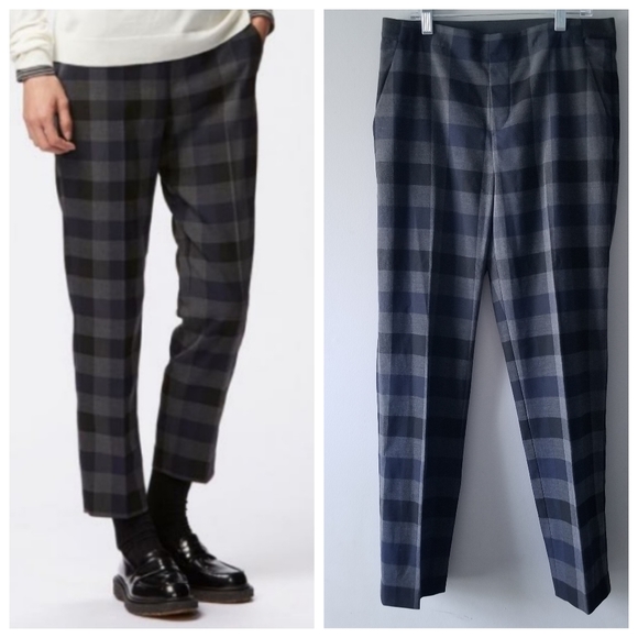 Uniqlo Plaid Checkered Ankle Trouser 